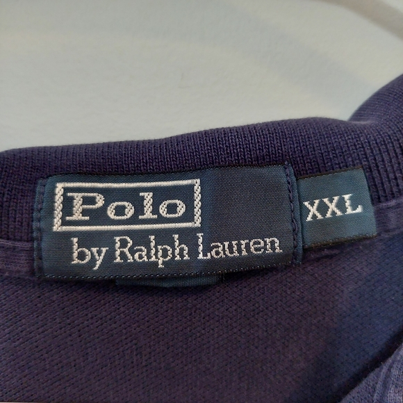 Polo By Ralph Lauren polo shirt XXL navy blue with red pony short sleeve - Picture 2 of 4